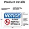 Signmission Please Keep Feet Off Walls Sign With Symbol, 14 in W x Rectangle, Vinyl Decal OS-2PACK-NS-D-1014-L-17473 - alternate 6
